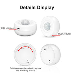 Tenvellon WiFi PIR Motion Sensor for Automation Smart Home Alarm System